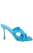 Sandalo in pelle con fascia con strass GIANMARCO F.