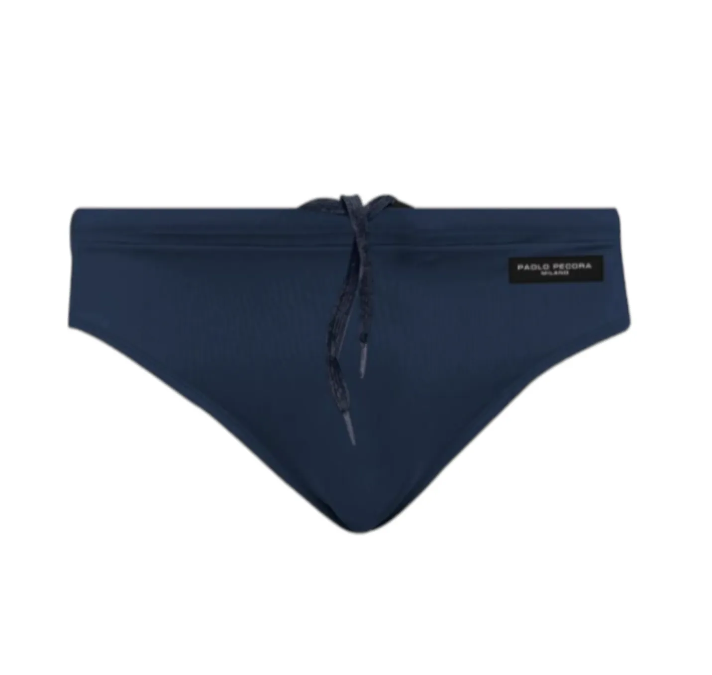 Costume slip elasticizzato con lacci e logo. PAOLO PECORA