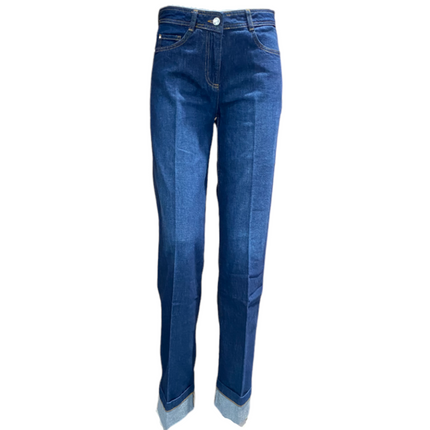 Jeans a zampa con risvolti a contrasto PENNYBLACK