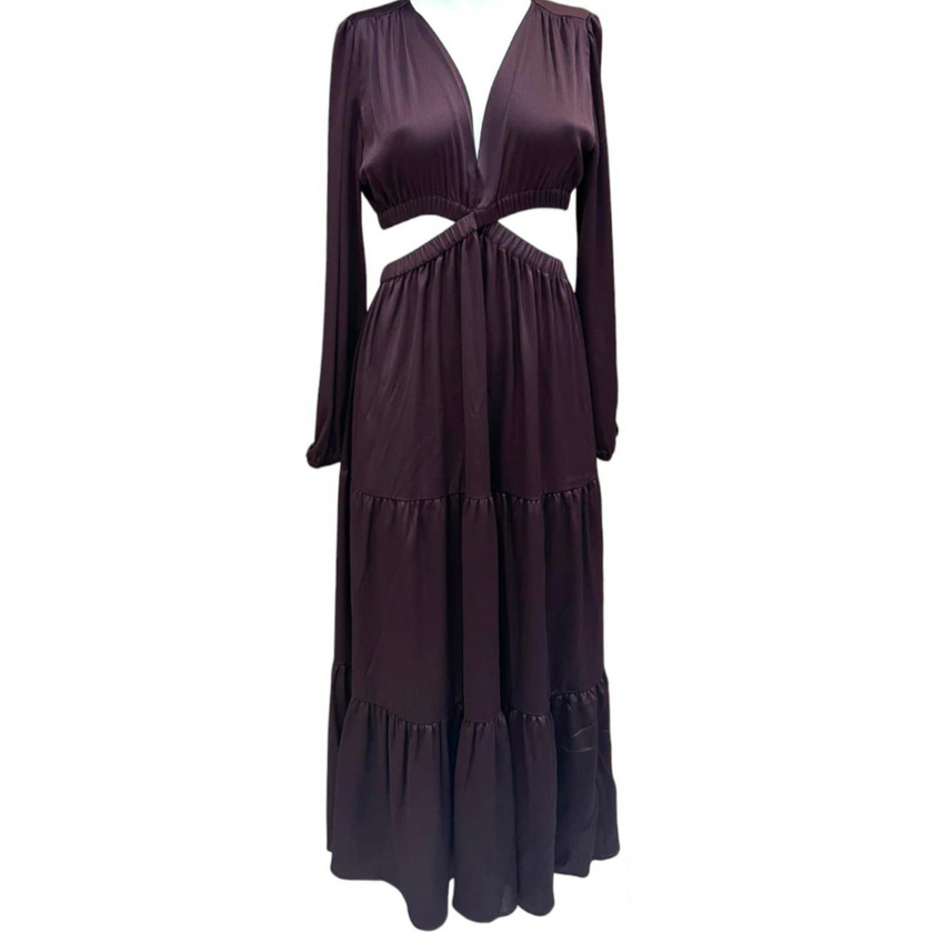 Abito lungo in raso con aperture EMME MARELLA