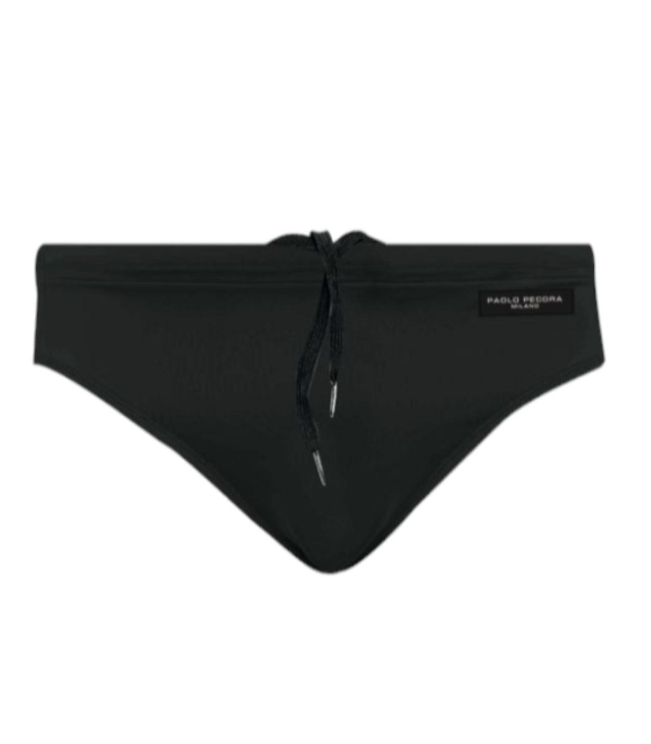 Costume slip elasticizzato con lacci e logo. PAOLO PECORA