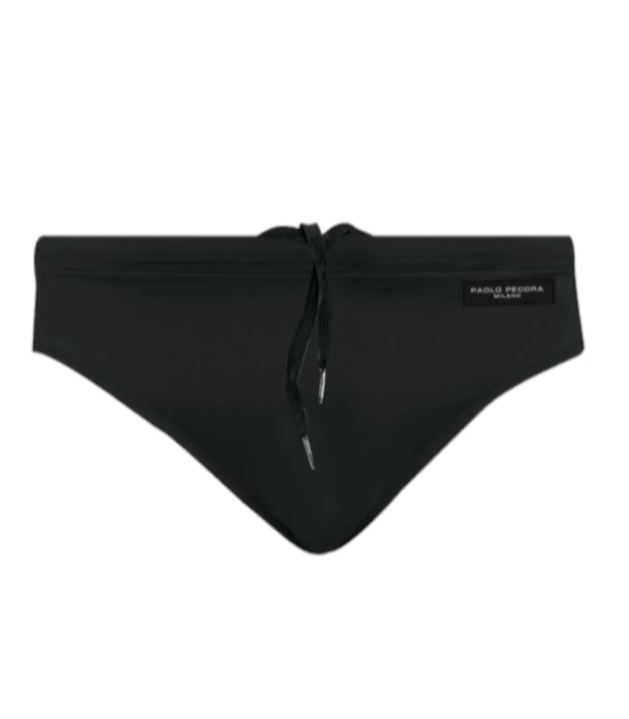 Costume slip elasticizzato con lacci e logo. PAOLO PECORA