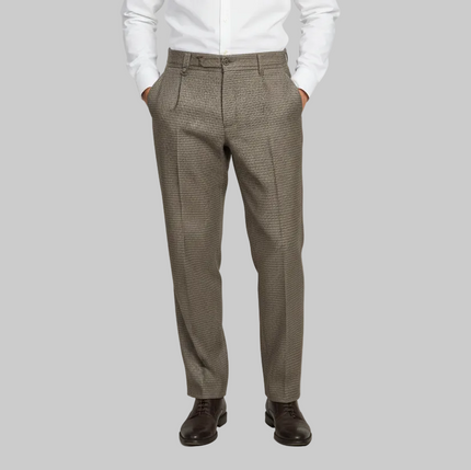 PANTALONE 2668Q Castagna PIED DE POULE