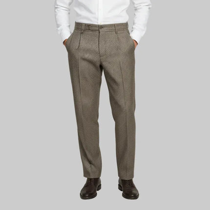 PANTALONE 2668Q Castagna PIED DE POULE