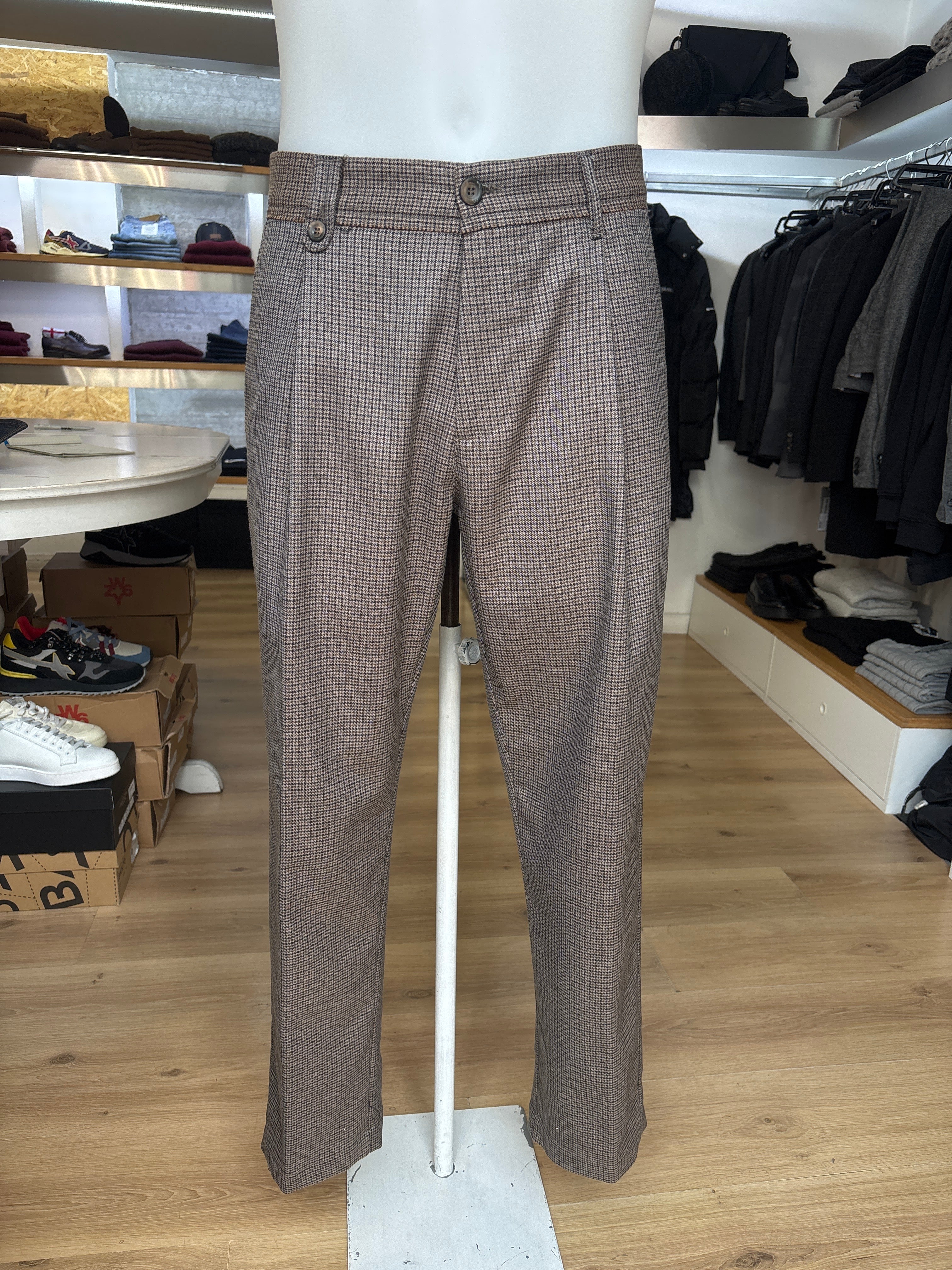 PANTALONE 2668Q Castagna PIED DE POULE