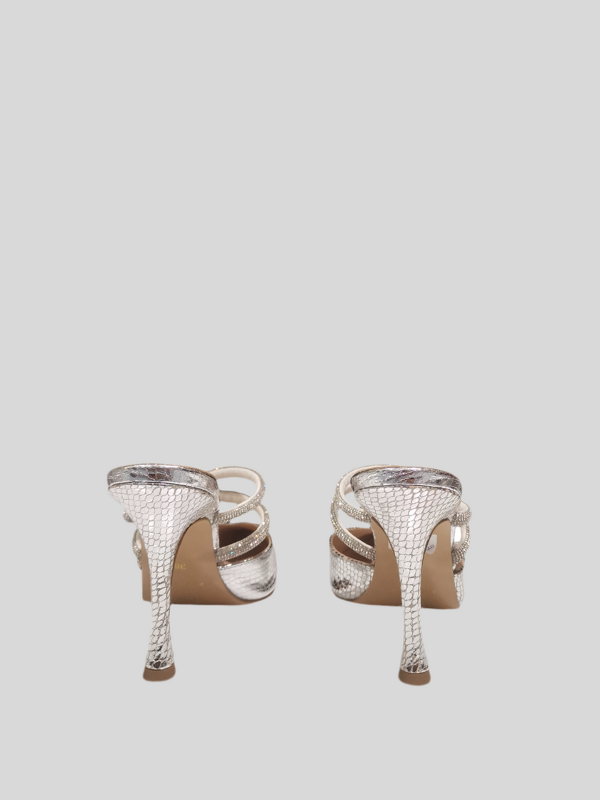 Sandalo in pelle stampata effetto serpente GIUSEPPE CONCA