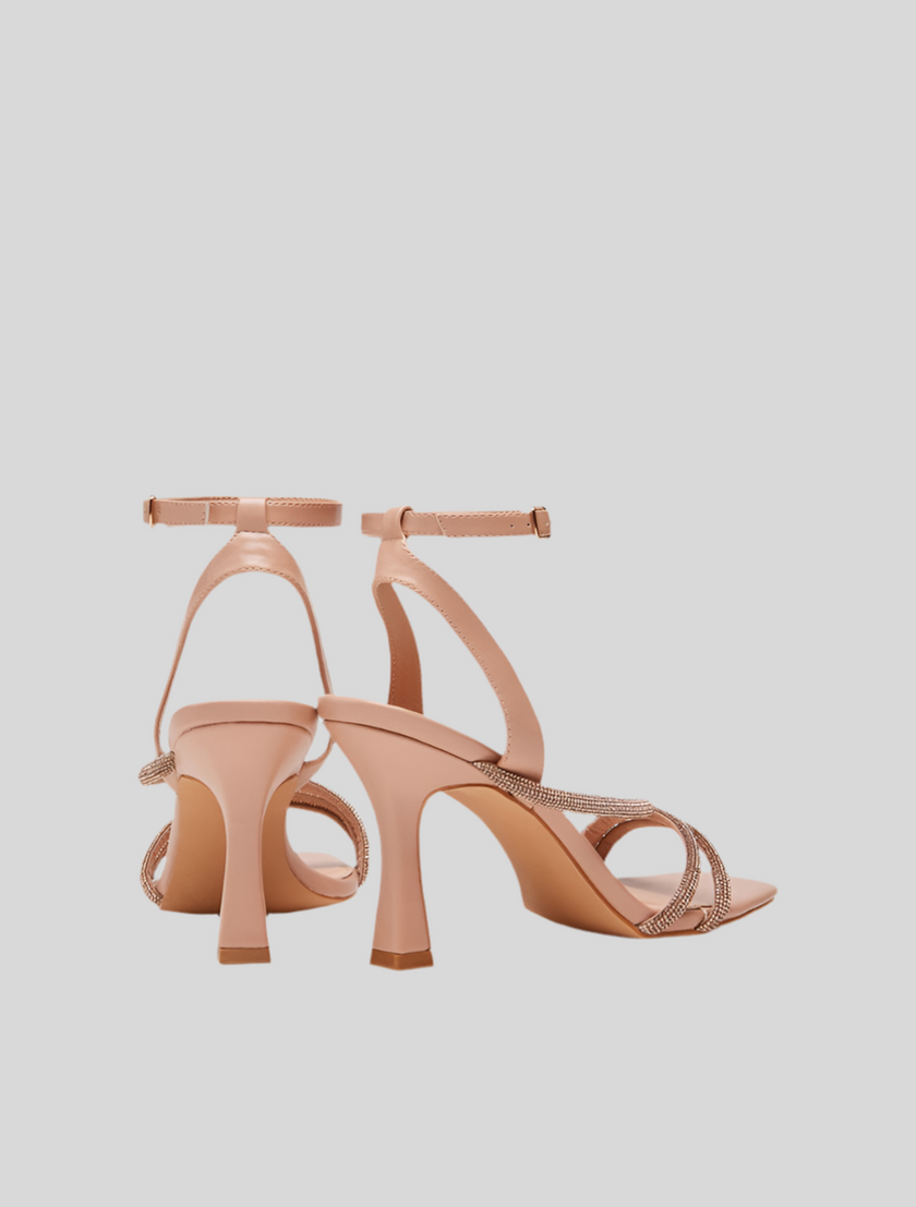 Sandalo con listini scintillanti di micro strass PENNYBLACK