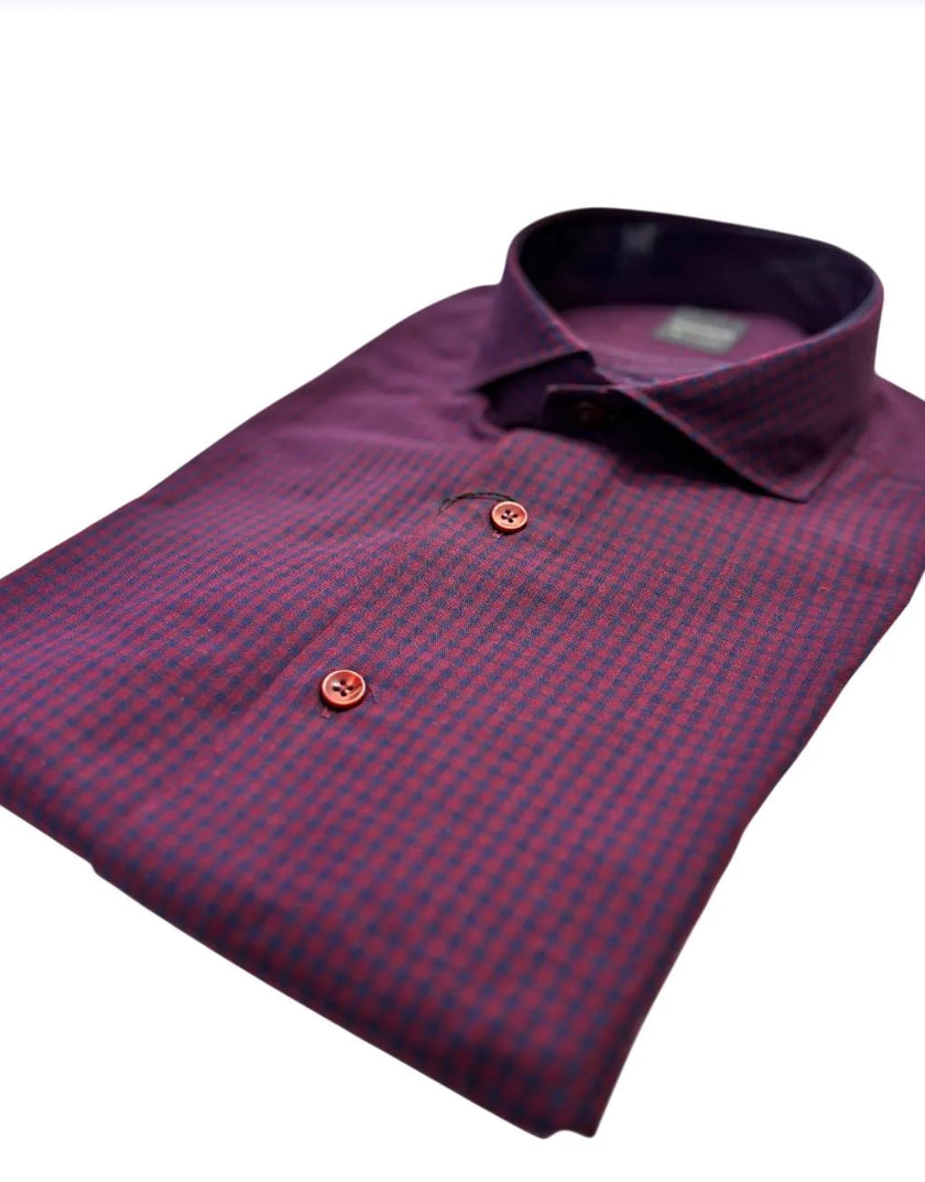 Camicia con fantasia a quadri BOTTEGA ARTIGIANA
