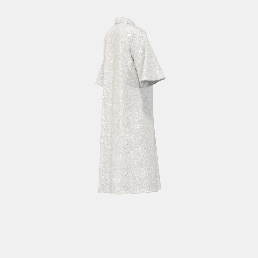ABITO MIDI EMMFOLK RICAMI FLOREALI