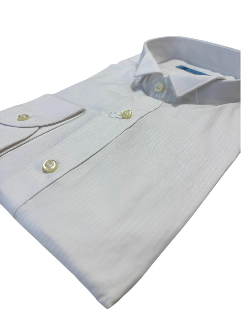 Camicia con motivo rigato tono su tono LINEA 39