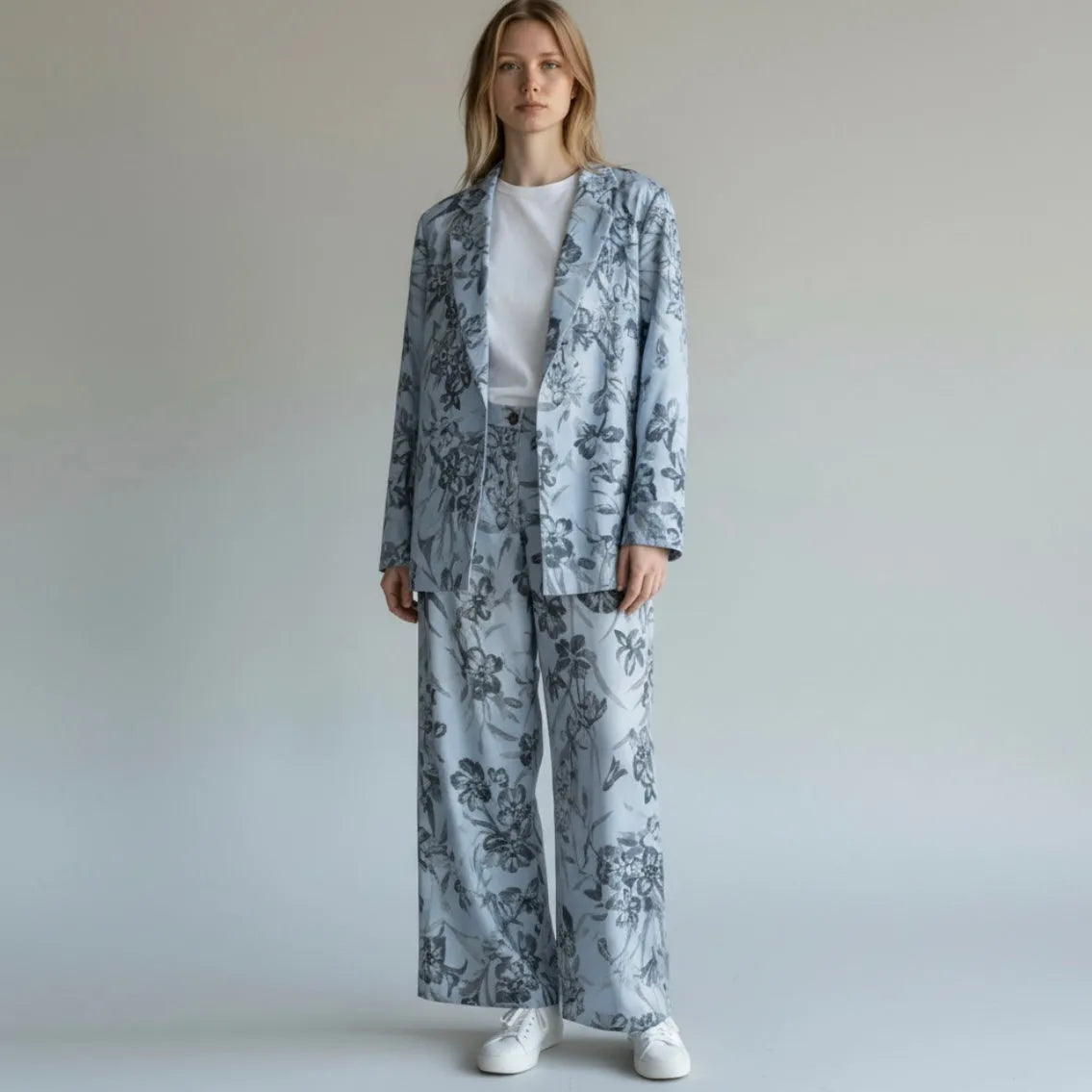 Giacca fulmine floreale comfort fit EMME MARELLA — vista retro/laterale | WEMAX
