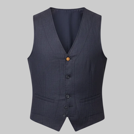 Gilet con bordi sfrangiati alle maniche e chiusura 6 bottoni