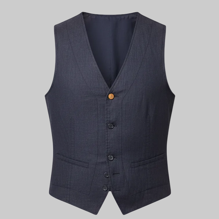 Gilet con bordi sfrangiati alle maniche e chiusura 6 bottoni