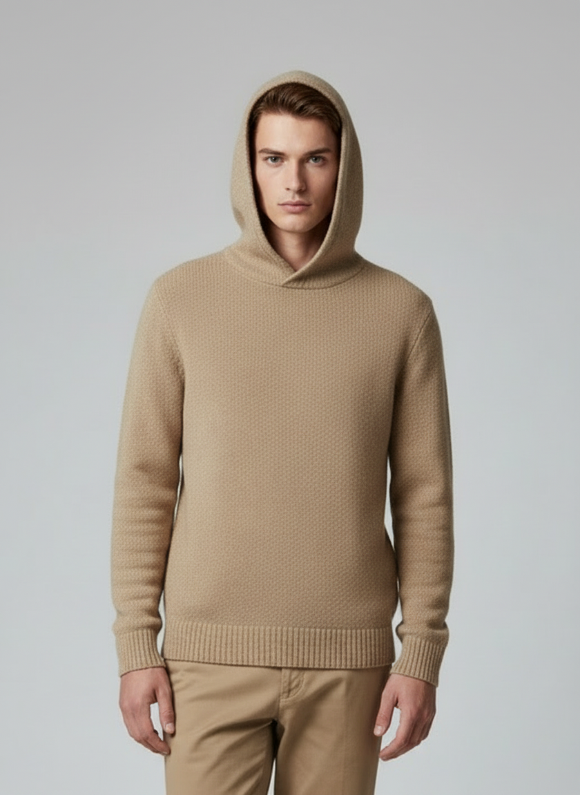 FELPA IN  MAGLIA 3030 SCULL CON CAPPUCCIO