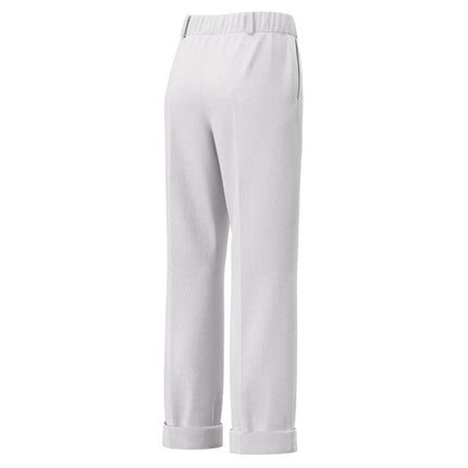 Pantalone WIDELEG a palazzo basic con elastico in vita e tasche a filo