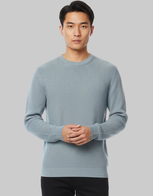 Maglia Giro Collo Micro Trama ALTATENSIONE, Bianco — vista aggiuntiva 1 | WEMAX