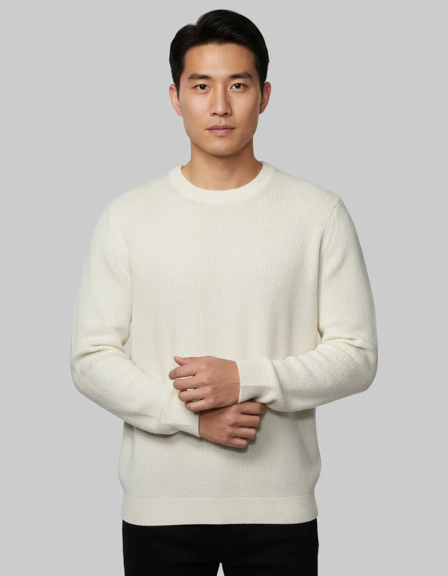 Maglia Giro Collo Micro Trama