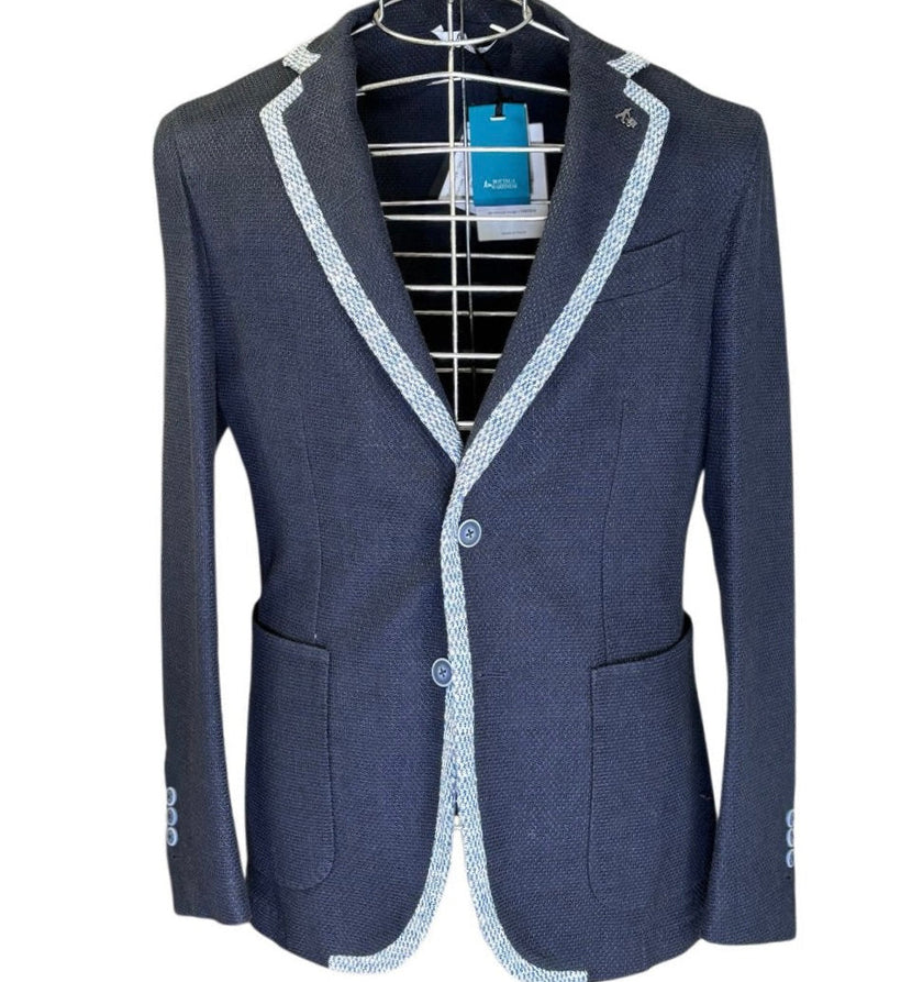 Giacca monopetto con bordini a contrasto BOTTEGA MARTINESE