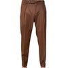 Pantalone con risvolto ed elastico in vita