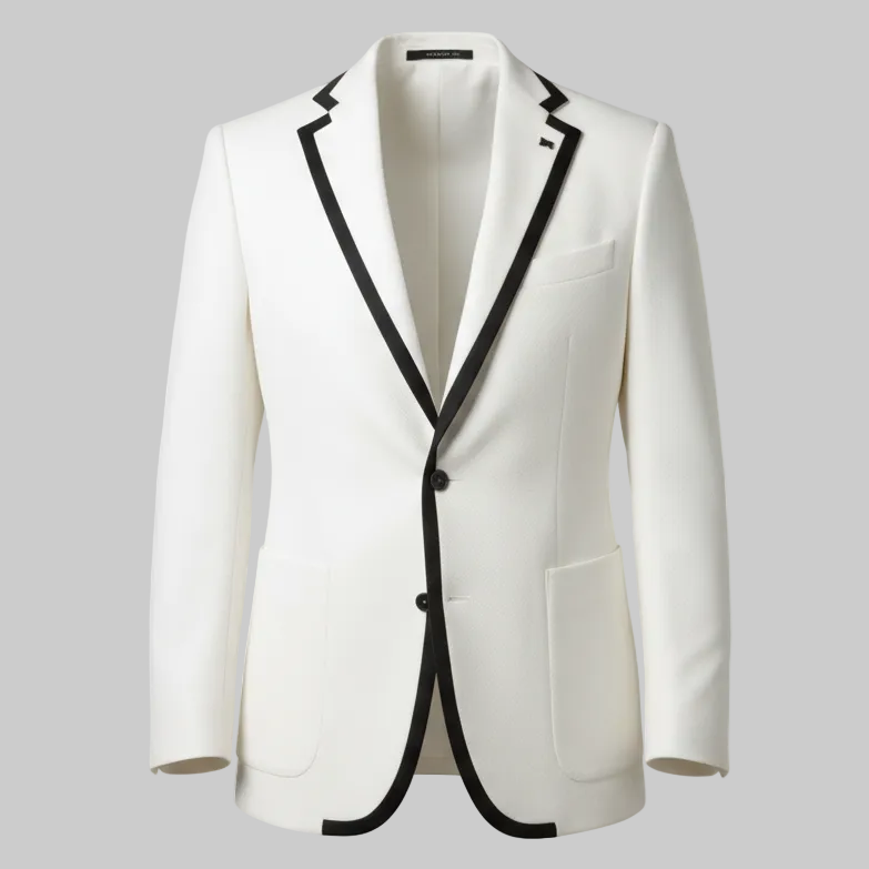 Giacca 1500 G09 monopetto con bordini a contrasto