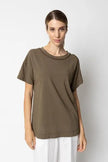 T-Shirt con Ricamo e Dettaglio sul Collo GIULIA VALLI