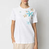 T-Shirt con Fantasia a Fiori e Dettagli in Strass GIULIA VALLI