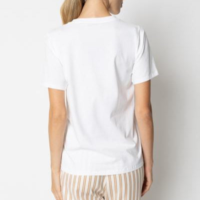 T-Shirt con Fantasia a Fiori e Dettagli in Strass GIULIA VALLI