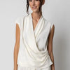 Blusa con collo sciallato e sovrapposto GIULIA VALLI