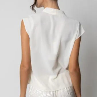 Blusa con collo sciallato e sovrapposto GIULIA VALLI