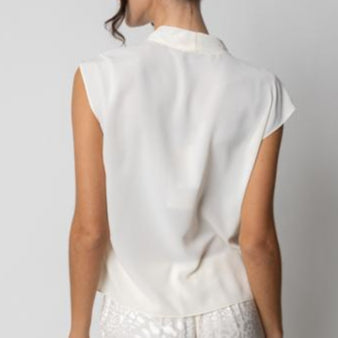 Blusa con collo sciallato e sovrapposto GIULIA VALLI