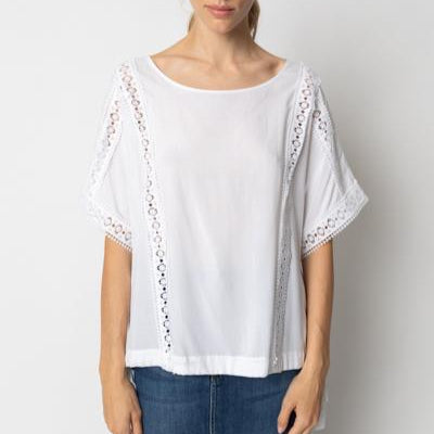 T-Shirt con dettagli in merletto GIULIA VALLI