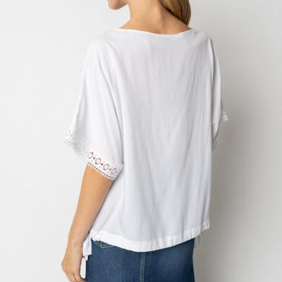 T-Shirt con dettagli in merletto GIULIA VALLI