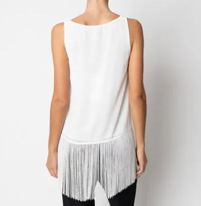 Blusa giromanica con frange GIULIA VALLI
