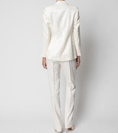 Tailleur con Giacca a Fantasia Tono su Tono e Pantalone Dritto GIULIA VALLI