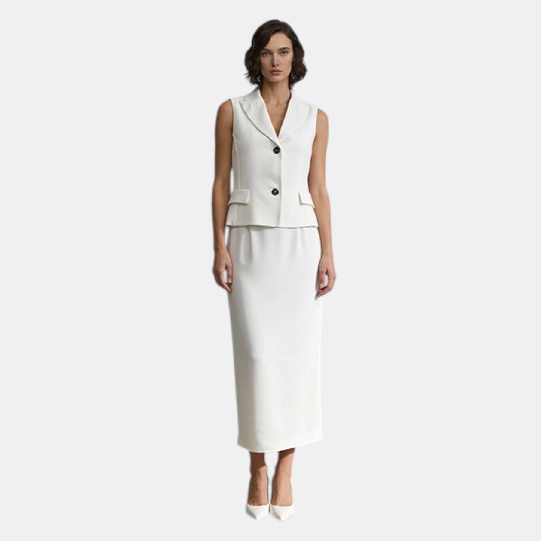 COMPLETO GEW070 GILET CON GONNA LONGUETTE