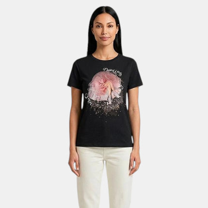 T-SHIRT GEZ700 CON TULLE E BRILLANTINI