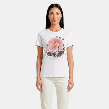 T-SHIRT GEZ700 CON TULLE E BRILLANTINI