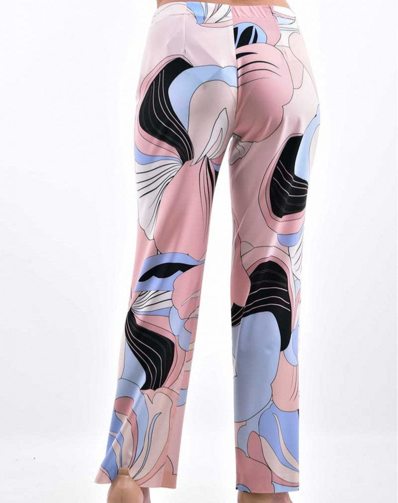 Pantalone a palazzo con fantasia floreale GIULIA VALLI