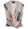 Blusa fantasia con collo sciallato GIULIA VALLI