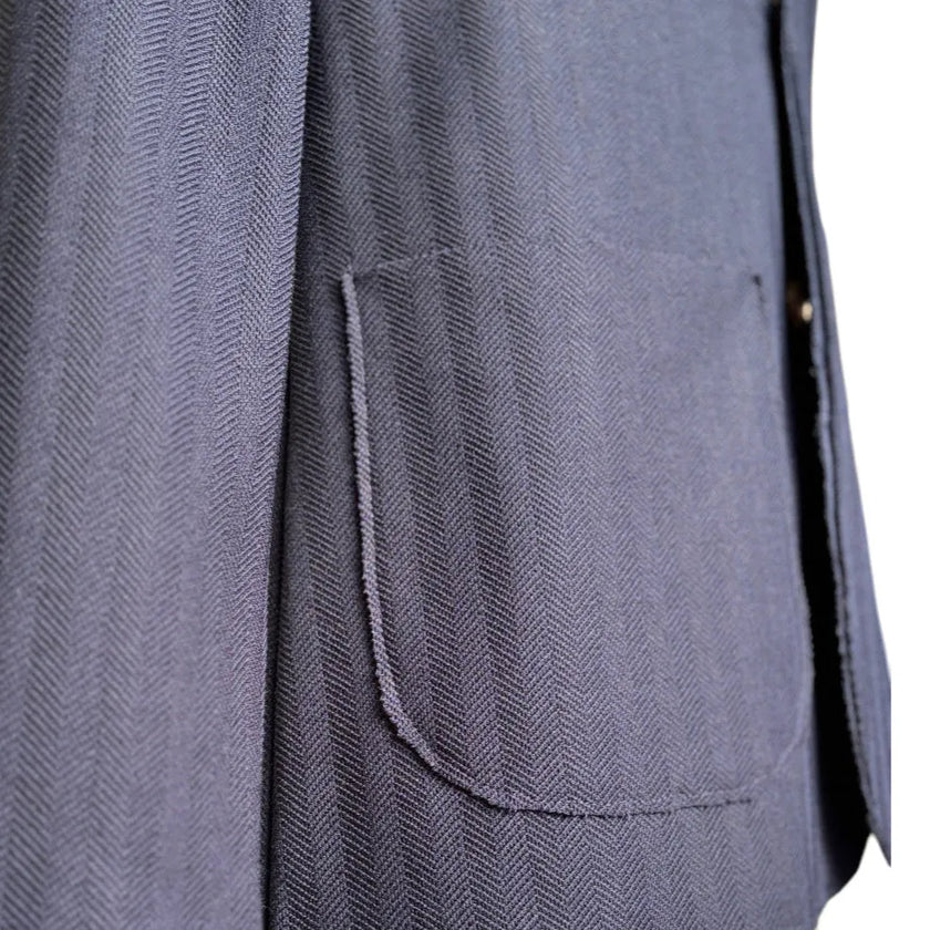 Giacca Slim con Rever Classico e Bottoni a Contrasto BERNESE