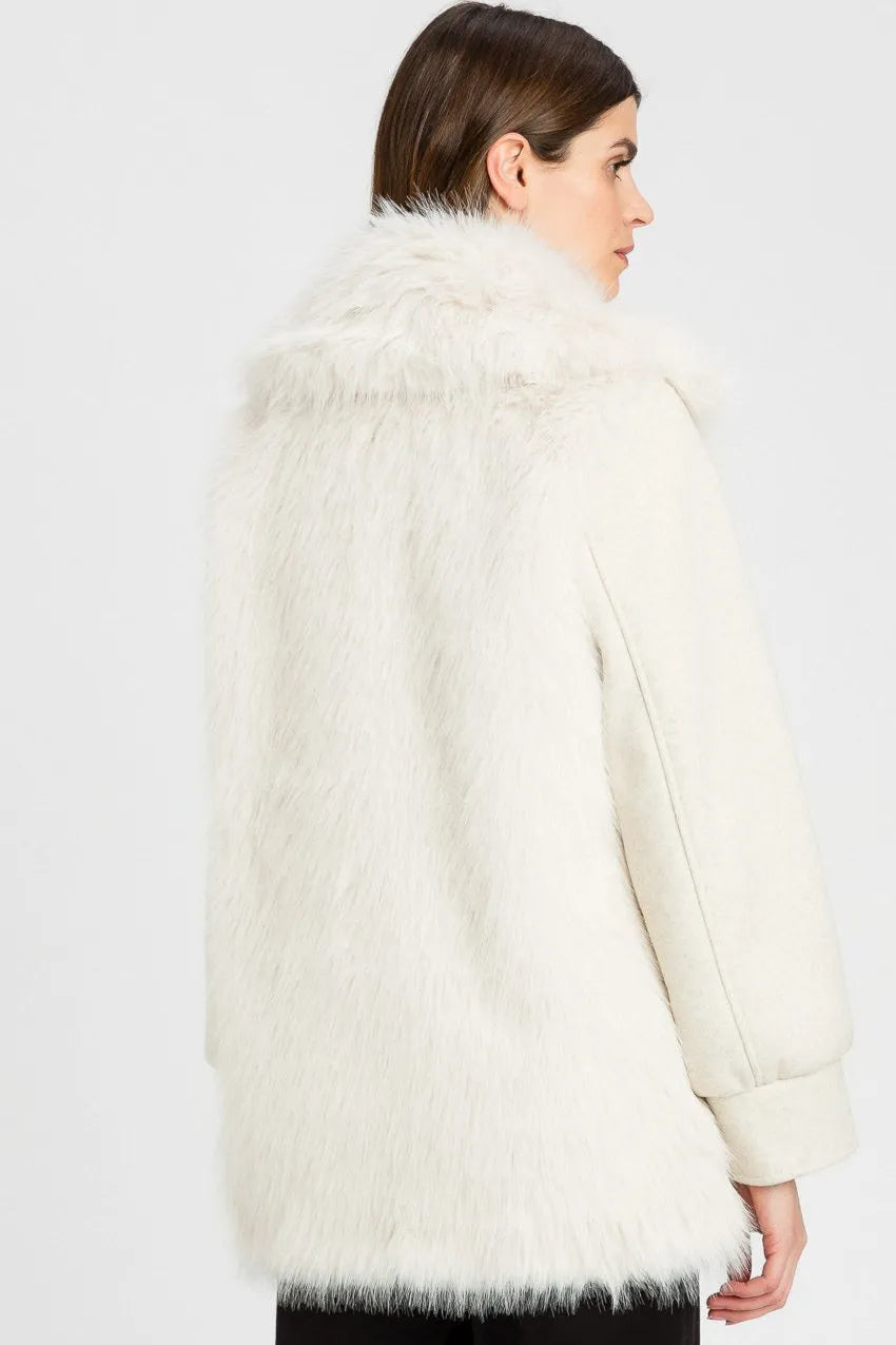 Giaccone Donna Pelliccia e Panno Lana TWINSET ACTITUDE
