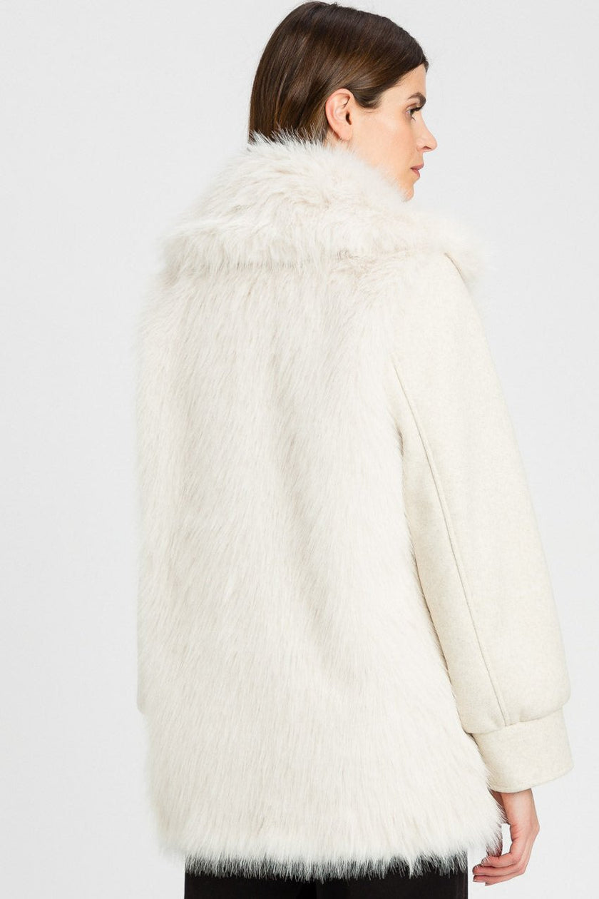 Giaccone Donna Pelliccia e Panno Lana TWINSET ACTITUDE