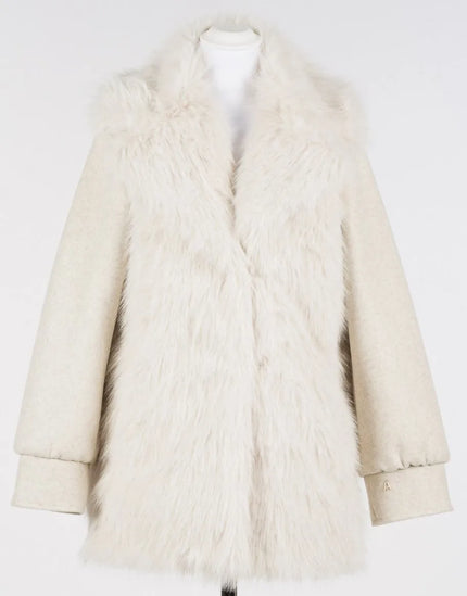 Giaccone Donna Pelliccia e Panno Lana TWINSET ACTITUDE
