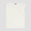 T-Shirt Girocollo di Lino con Motivo a Nodo PENNYBLACK