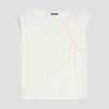 T-Shirt Girocollo di Lino con Motivo a Nodo PENNYBLACK