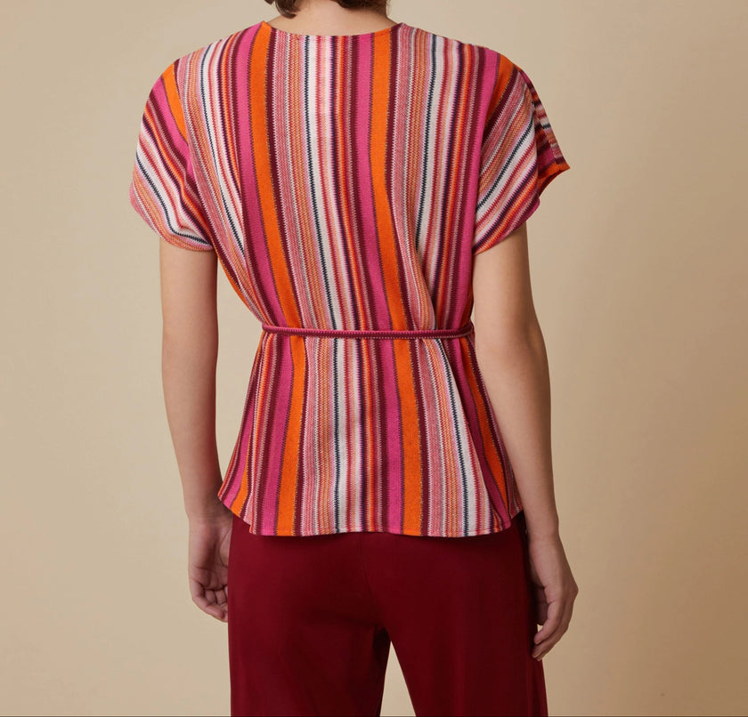 Maglia a Maniche Corte con Scollo a V e Cintura PENNYBLACK