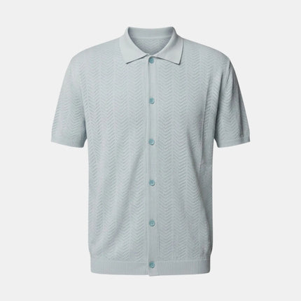 Polo Cardigan  in Tessuto Traforato