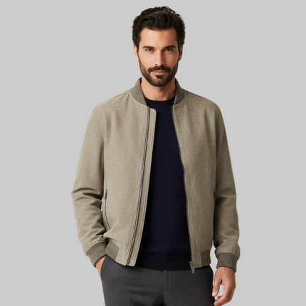 Giubbotto modello bomber in camoscio