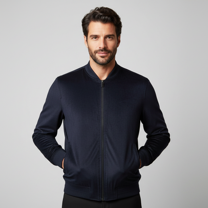Giubbotto modello bomber in camoscio