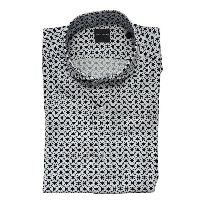 Camicia I181580 con collo piccolo e fantasia BOTTEGA ARTIGIANA